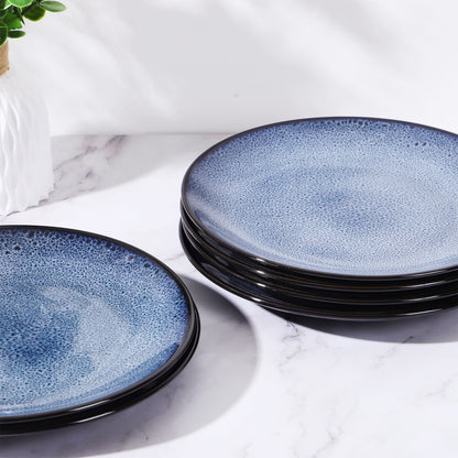 Food Plate Set Of 6 For Cereal, Salad, Pasta, Soup, Dessert, Serving Dishwasher, Microwave And Oven