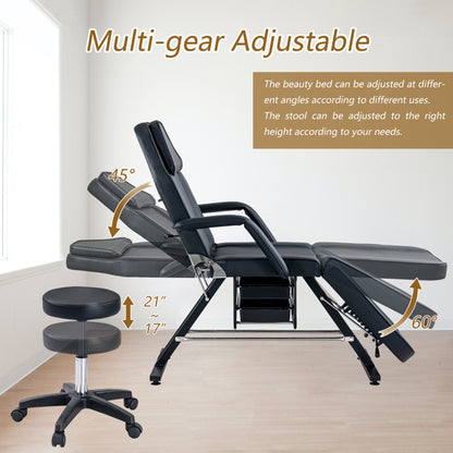 Massage Salon Tattoo Chair, Adjustable Beauty Barber Spa Beauty Equipment