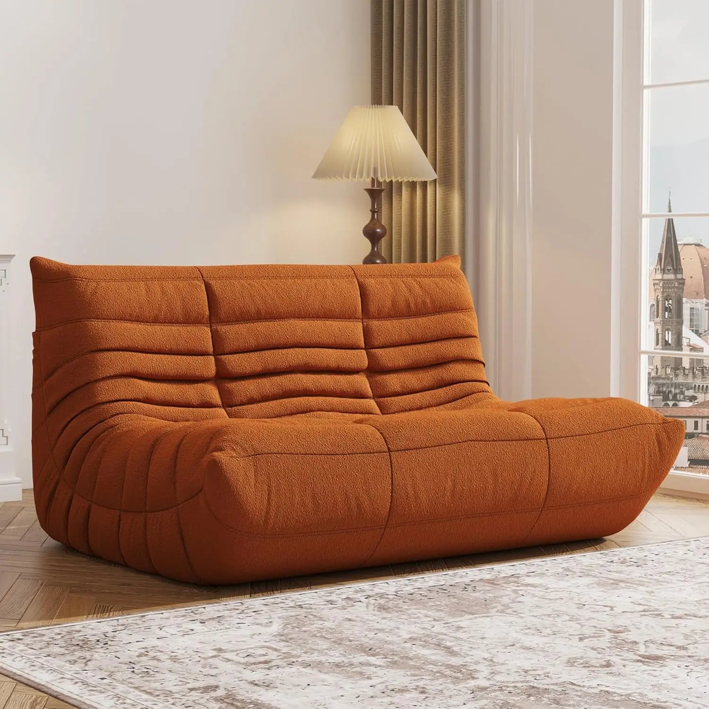 Bean Bag Chair,  Lazy Floor Sofa Couch for Adult, Oversized Fireside Beanbag Chair with High Density Comfortable Foam