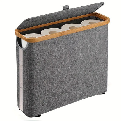 Toilet Paper Basket 28L Toilet Paper Storage with Lid for Bathroom Free Standing Holder Organizer Holds Up to 9-12 Rolls