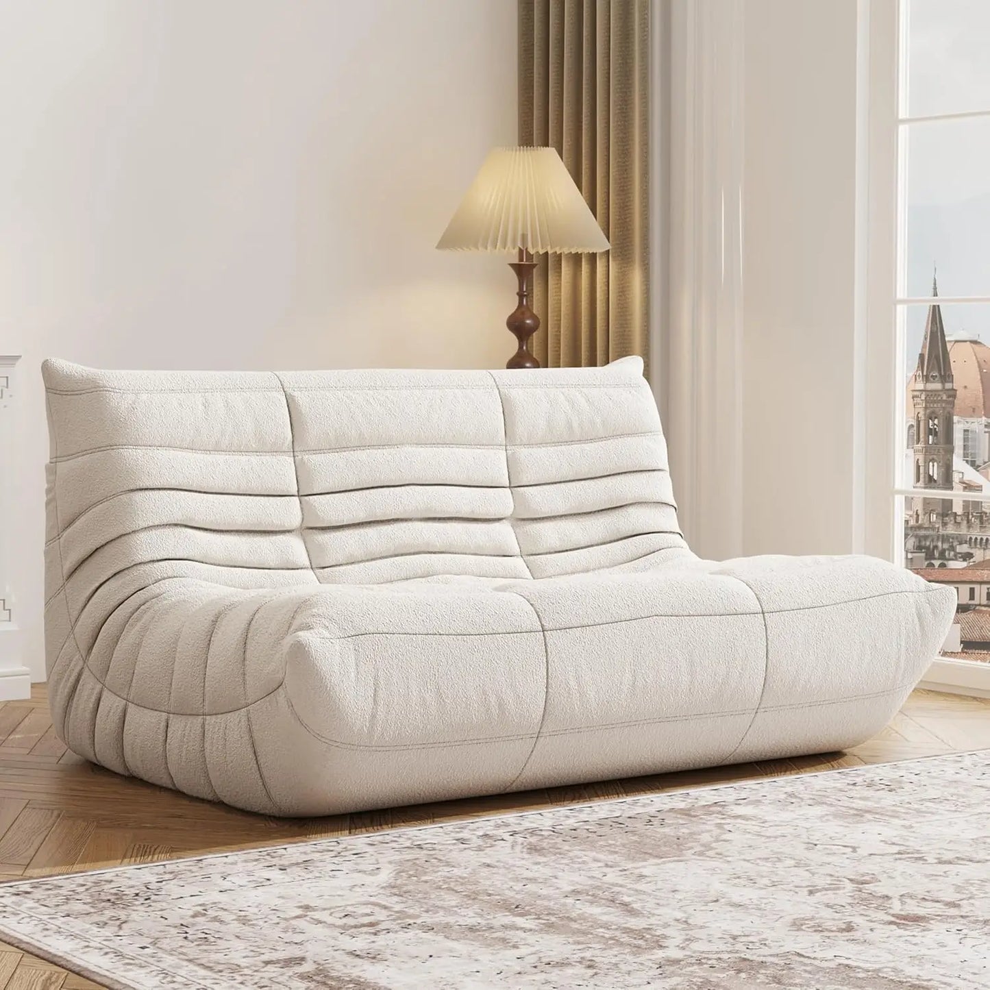 Bean Bag Chair,  Lazy Floor Sofa Couch for Adult, Oversized Fireside Beanbag Chair with High Density Comfortable Foam
