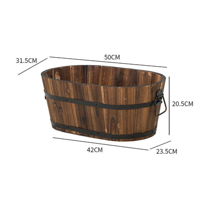 Antiseptic Preservative Wood Pots Oval
